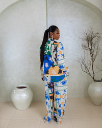 Pj Set (Azure Bloom print)