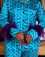 Feather Pj Set (Purple Feathers)