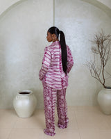 Silk PJ Set (Rose Current Print)