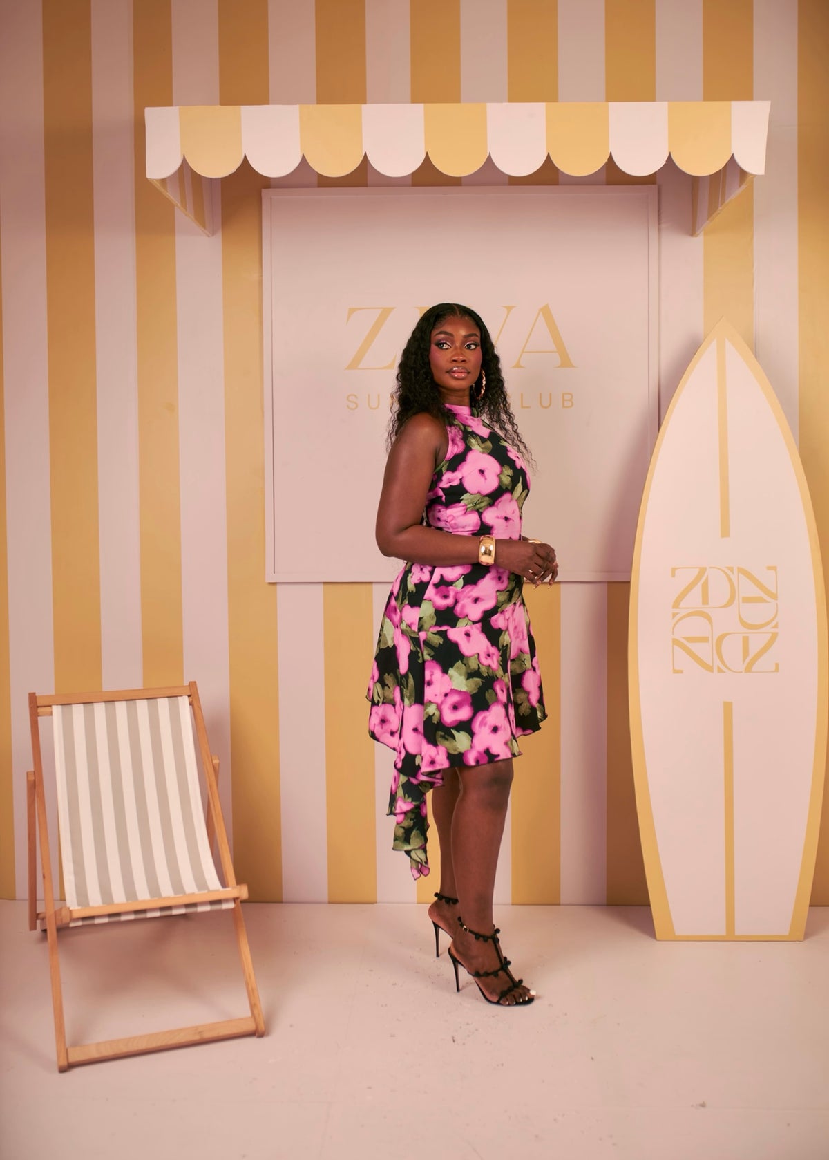 Camille High Low Dress( Floral Eclipse Print)