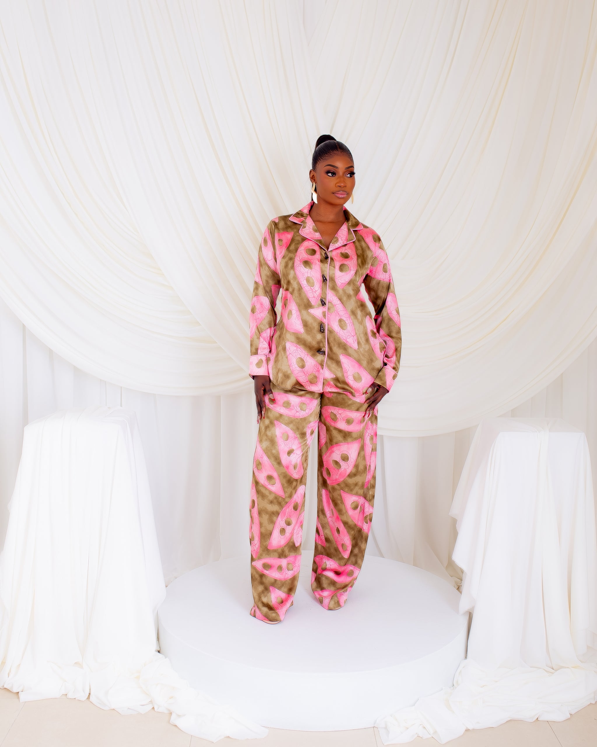 Silk Pj Set (Rosy Mirage)
