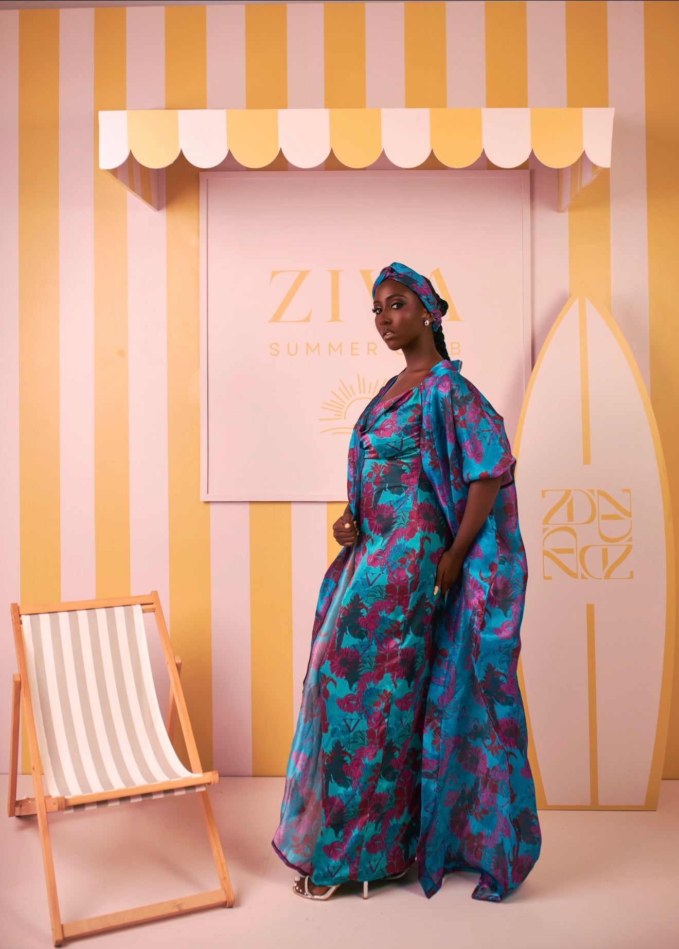 Amaya Dress & Kimono Set (Orchid Reef Print)