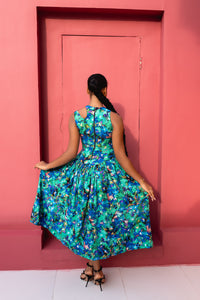 Elena Midi Dress(Laguna Bloom Print)