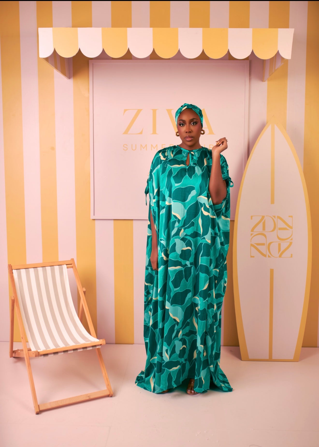 Aminah Silk Bubu (Tidal Reef Print)