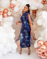 Petra Dress(Midnight Shimmer Print)