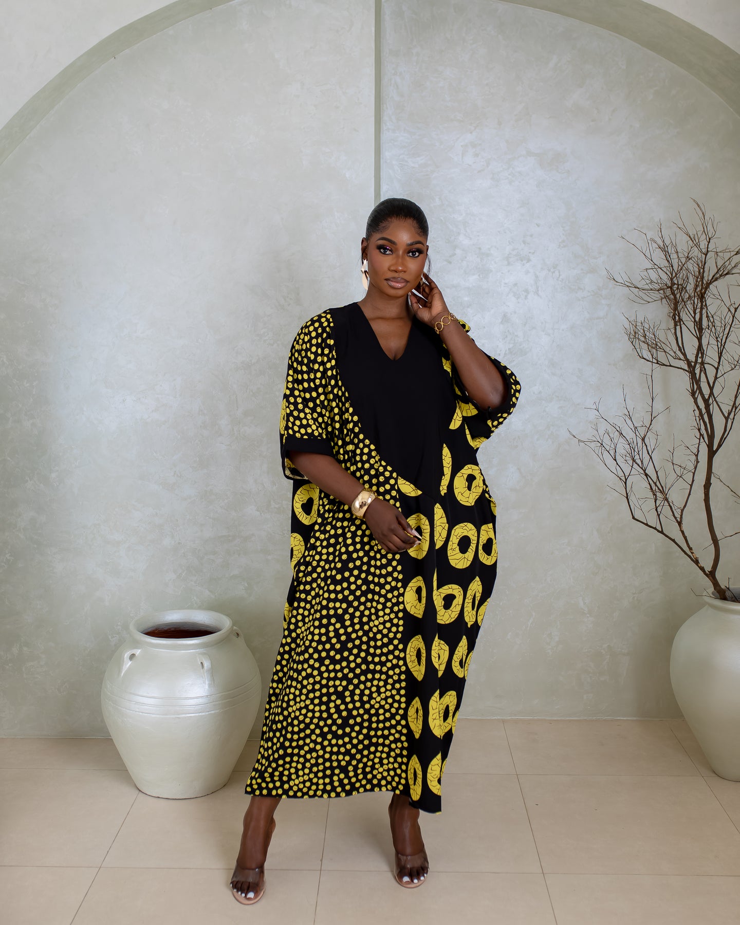 Short Tiffany Bubu ( Ring Dot Print)