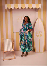 Ife Ankara Bubu (Emerald Spiral Print)