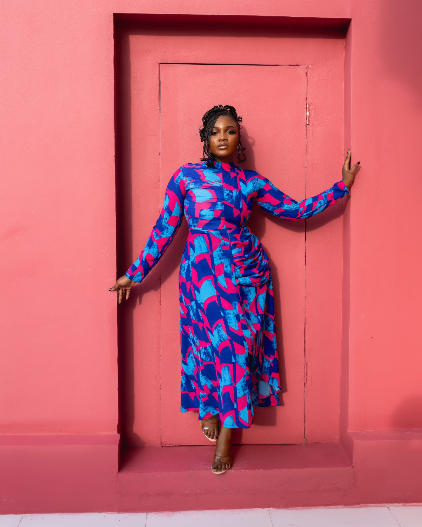 Hazel Dress(Electric Bloom Print)