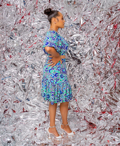 Luna dress flower print