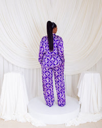 Silk Pj Set (Purple Bells)