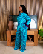 Feather Pj Set (Purple Feathers)