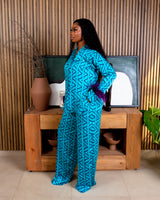 Feather Pj Set (Purple Feathers)