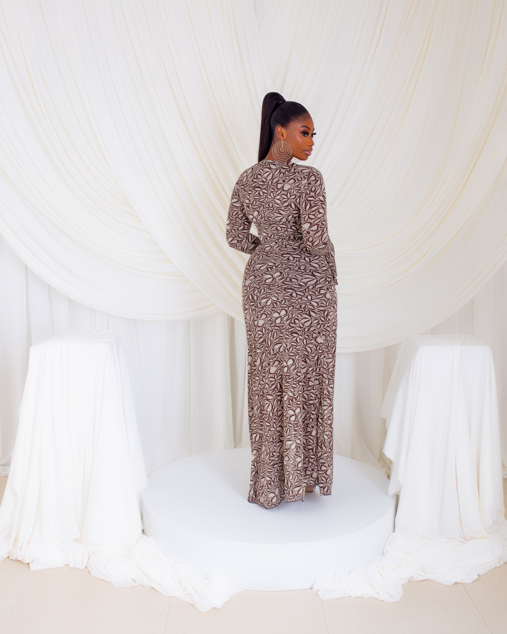 Milan Mesh Dress (Mocha Bell)