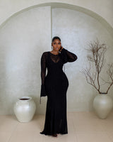 Vienna Mesh Dress- (Midnight Leopard Mesh)