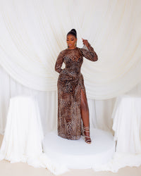 Milan Mesh Dress (Leopard Bells)