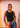 Ziva Ribbed Tank – Black with Purple Wordmark