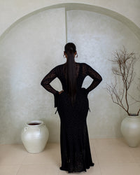 Vienna Mesh Dress- (Midnight Leopard Mesh)