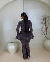 Nyra Dress (Obsidian Wave Print)