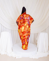 Drawstring Silk Kaftan (Sunburst Mosaic)