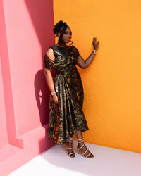 Olivia Skirt Set - Brocade (Golden Ember Print)