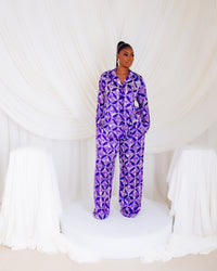 Silk Pj Set (Purple Bells)
