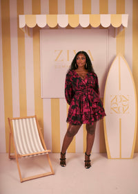 Kiara Ruffle Dress(Petal Haze Print)