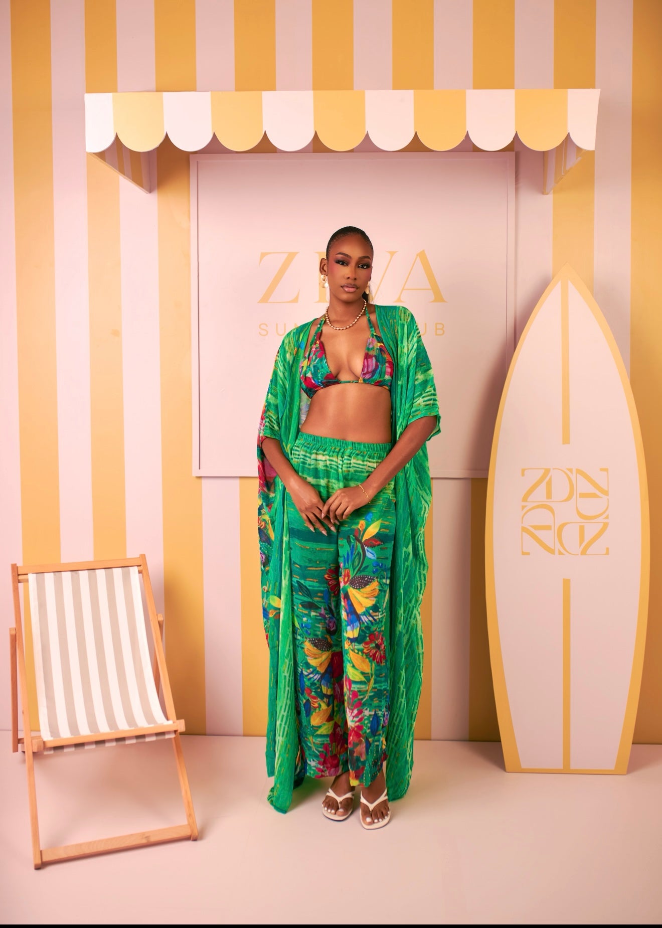 Bikini Trouser Set (Island Bloom Print)