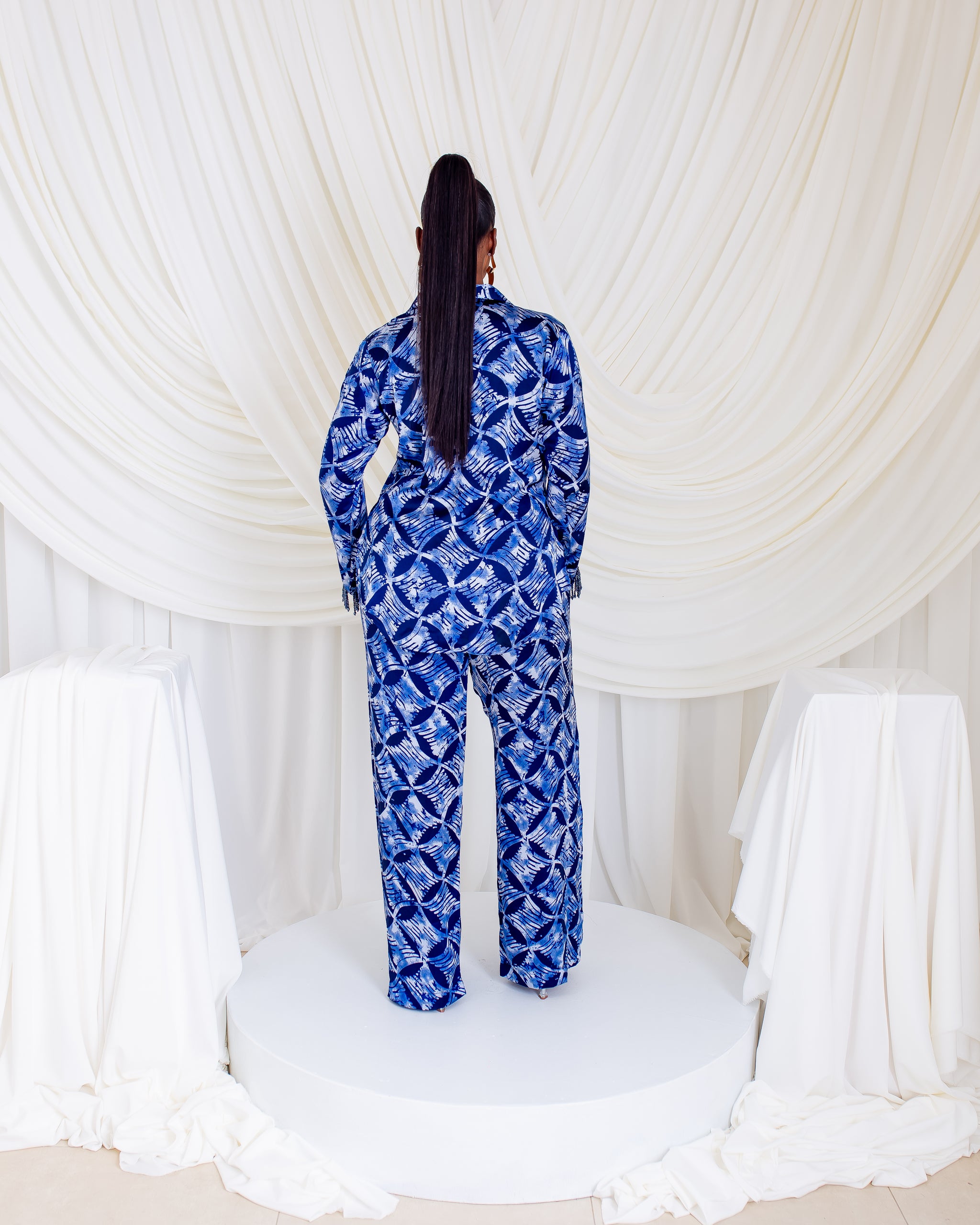 Autumn Crystal Sleeve PJ Set (Blue Bells)