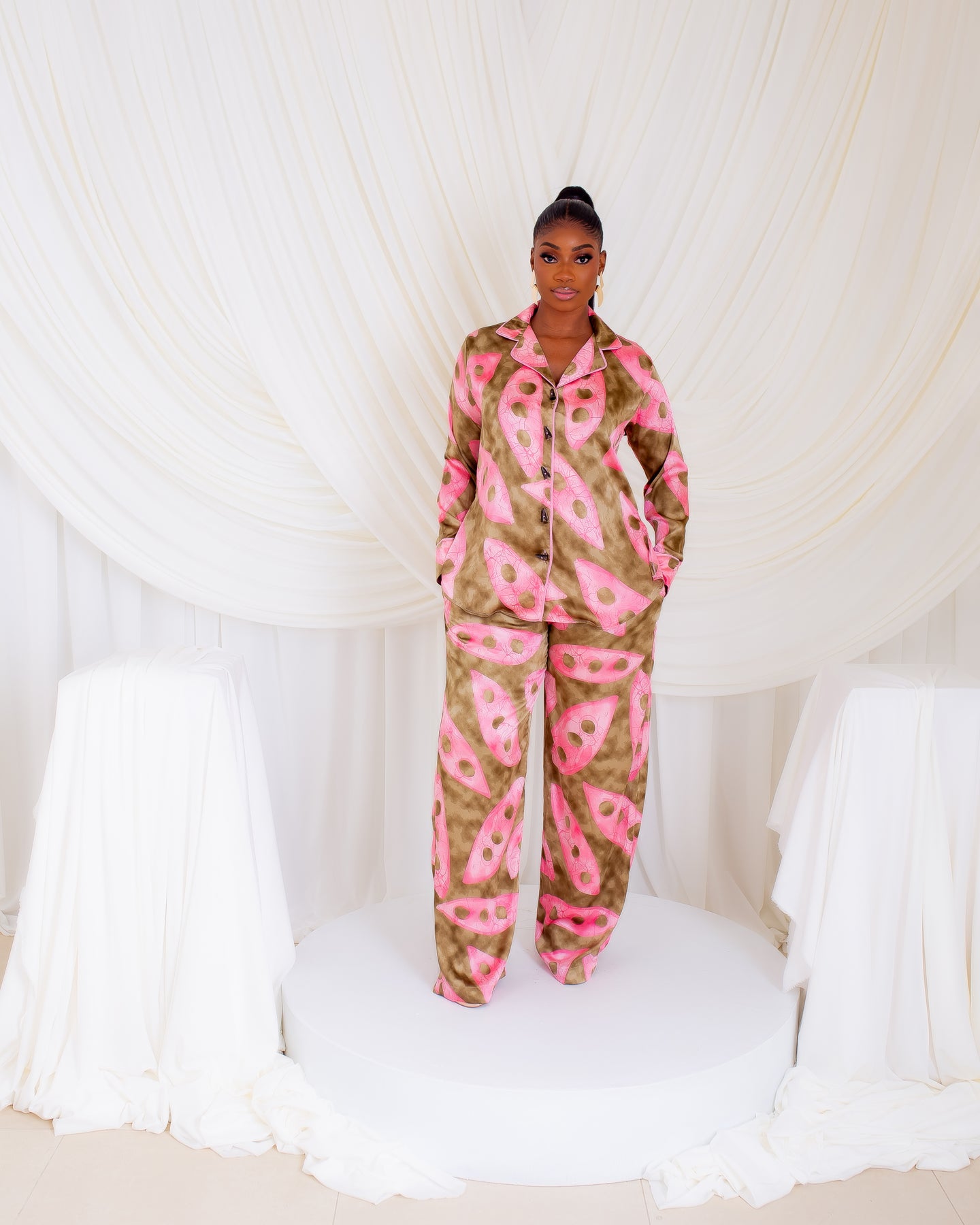 Silk Pj Set (Rosy Mirage)
