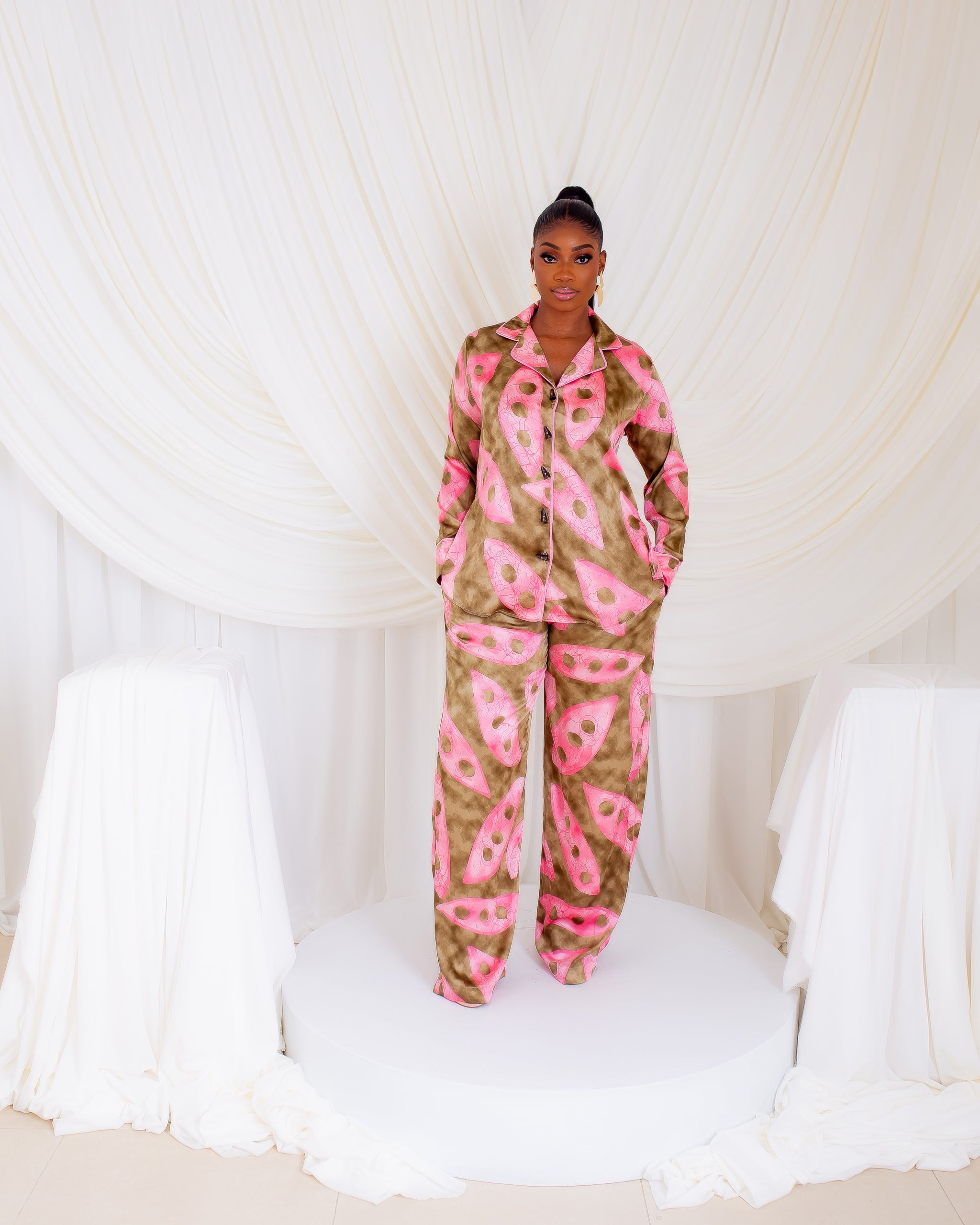 Silk Pj Set (Rosy Mirage)