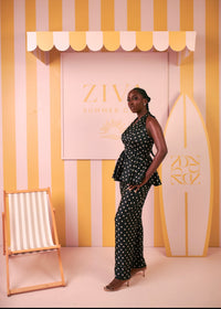 Solea Silk Set (Midnight Dot Print)