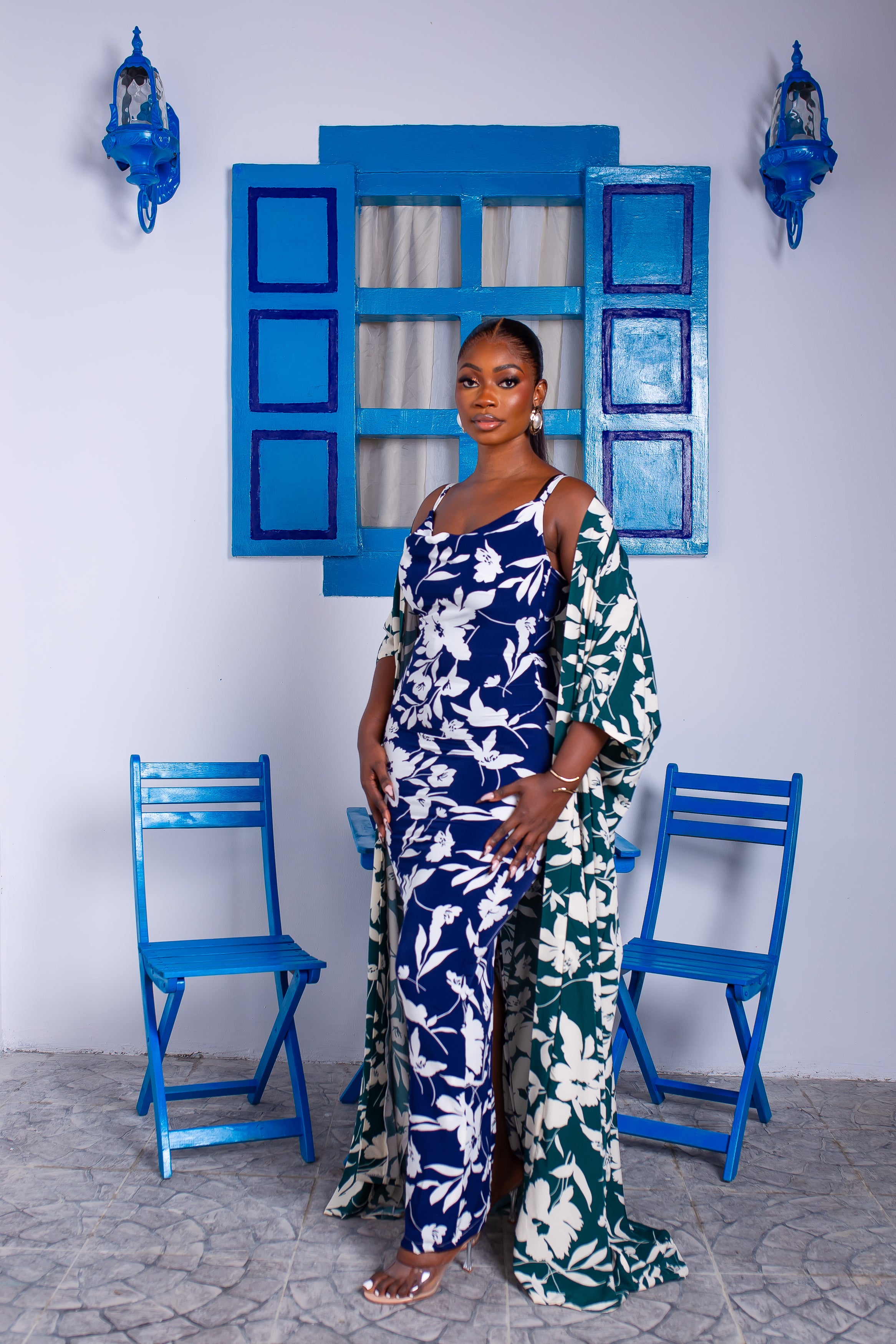 Capri Slip Dress & Kimono Set