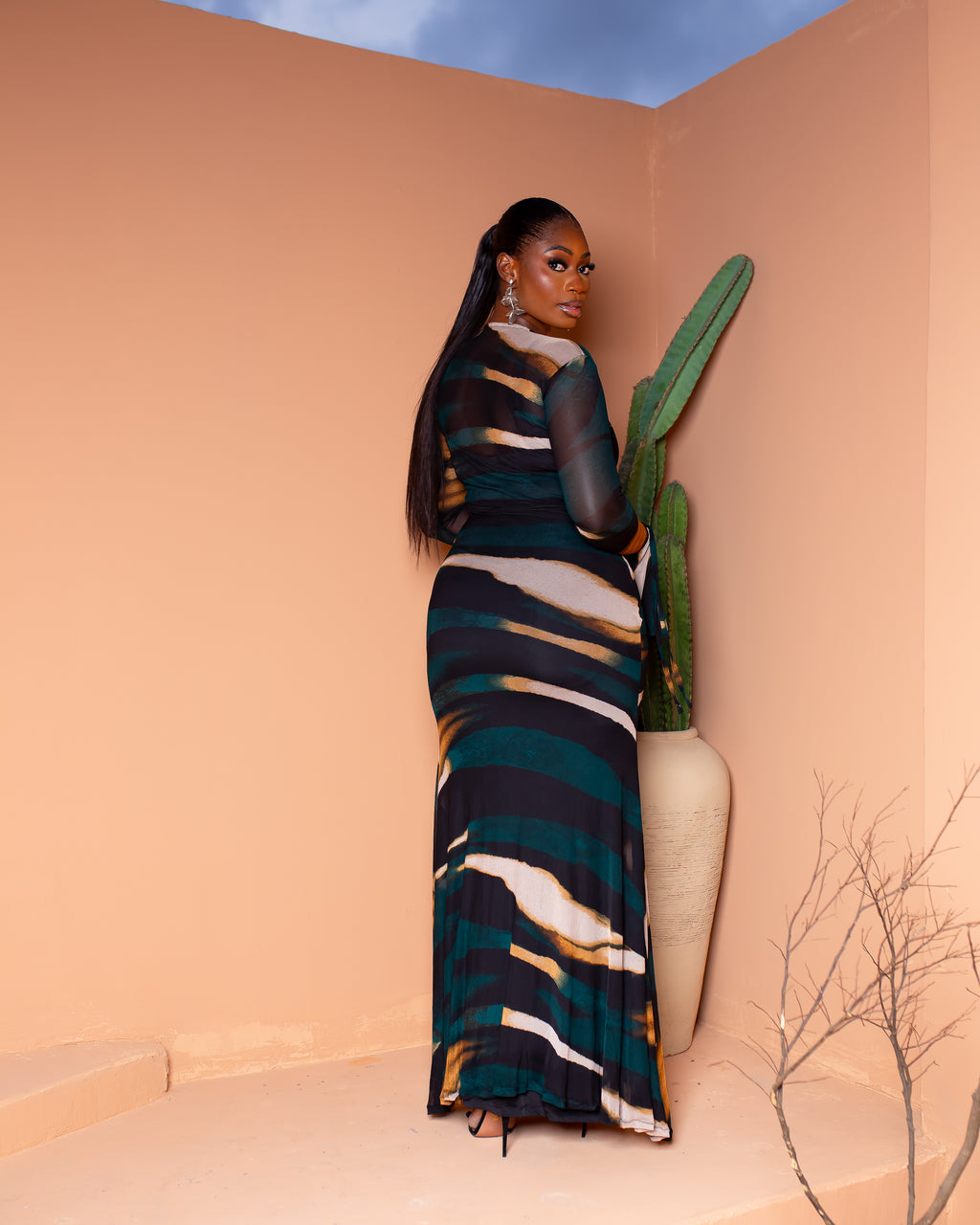 Vienna Mesh Dress (Desert Dusk)