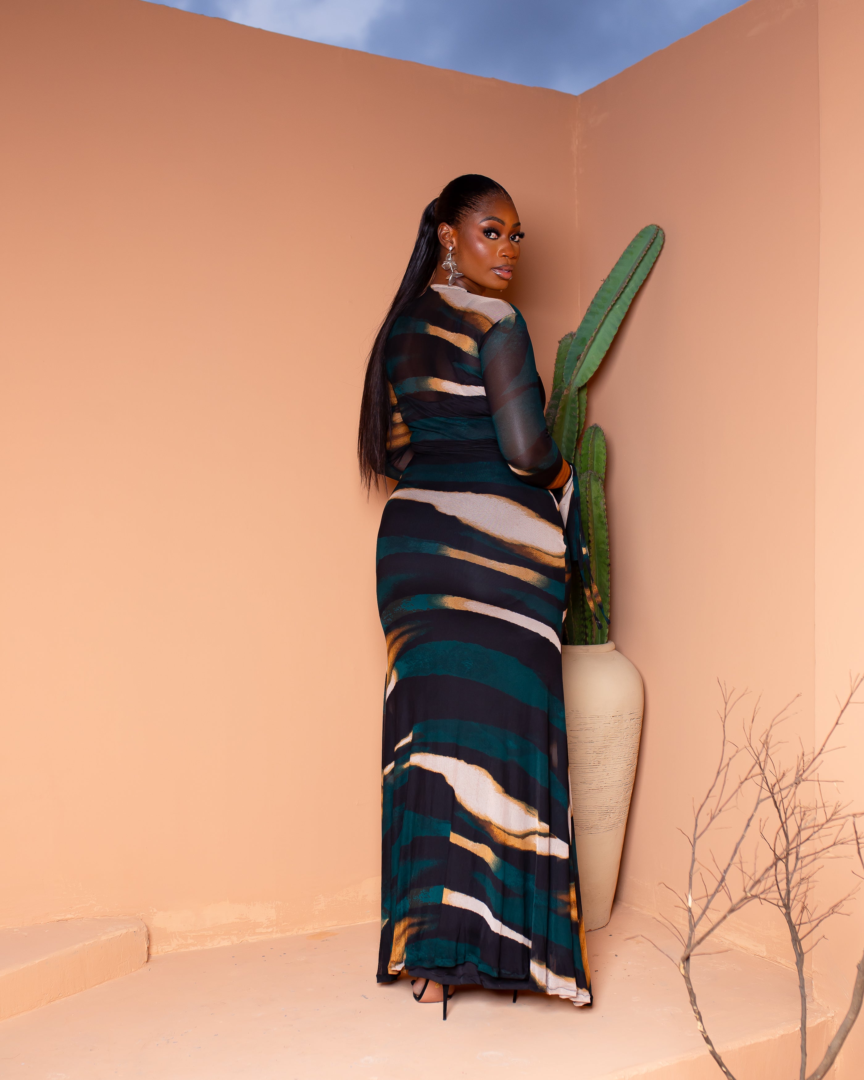 Vienna Mesh Dress (Desert Dusk)