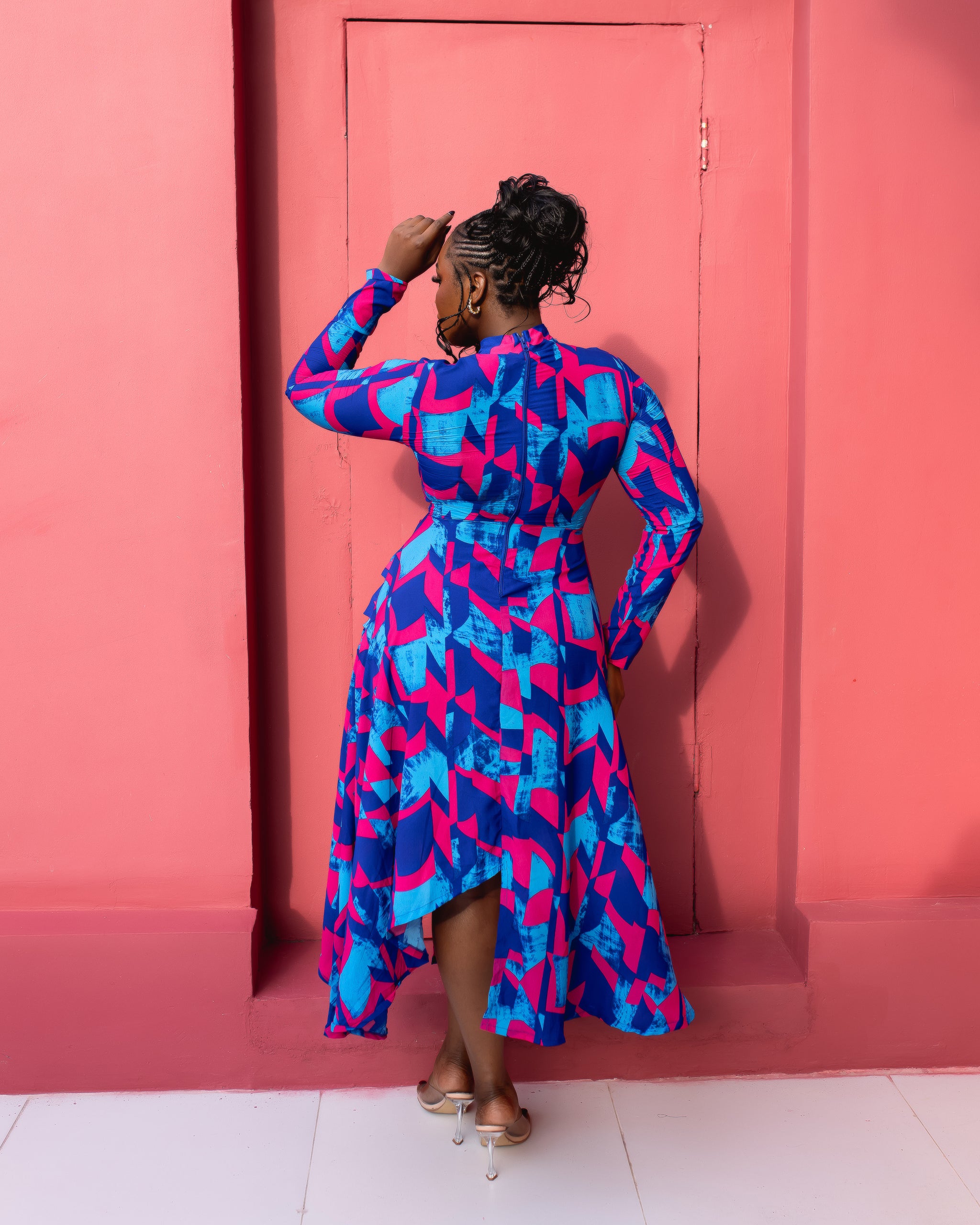 Hazel Dress(Electric Bloom Print)