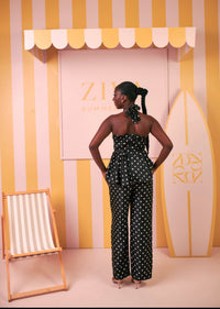 Solea Silk Set (Midnight Dot Print)