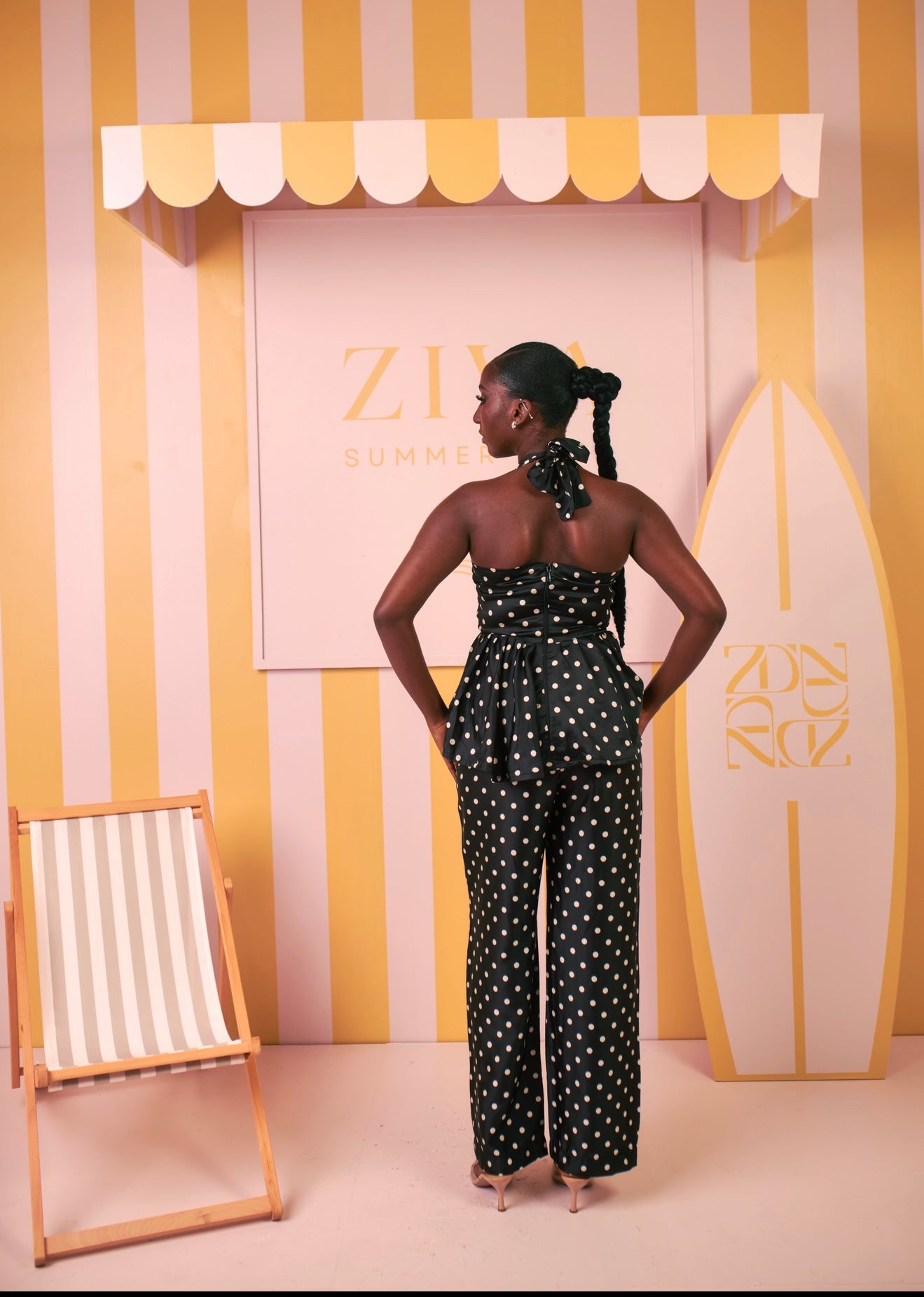 Solea Silk Set (Midnight Dot Print)