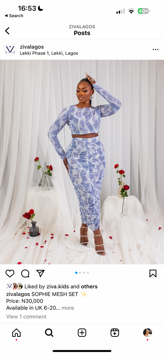 Sophie mesh set