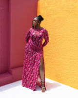 Milan Mesh Dress (Rosé Garden Print)