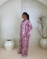 Silk PJ Set (Rose Current Print)
