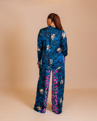 Silk Pj Set (Midnight Swirl)