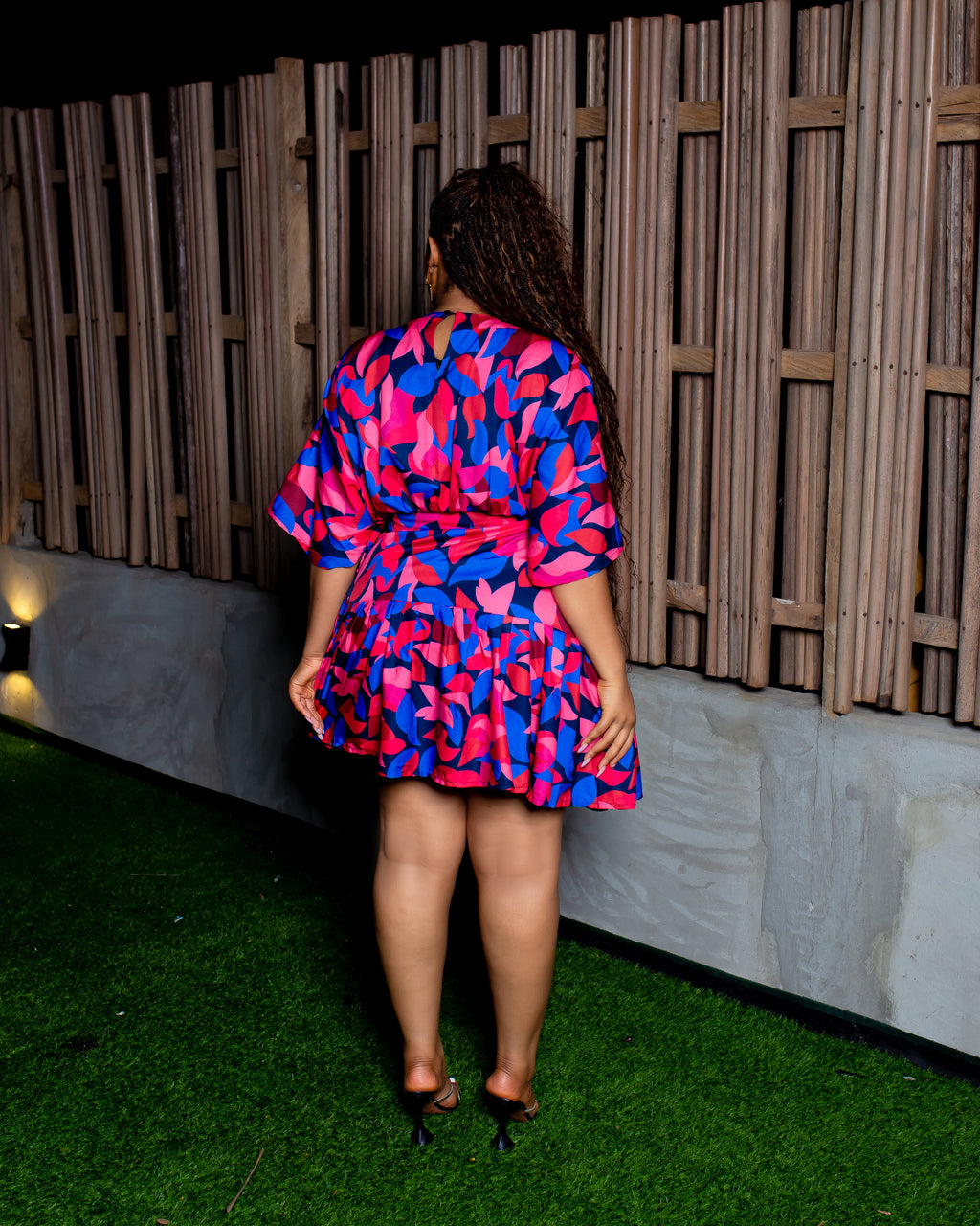 Porsha Playsuit (Blue/Pink)