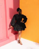 Ozinna Skirt Set (Midnight Check Print)