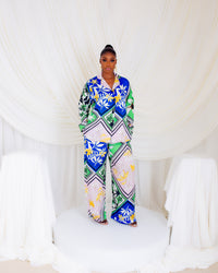 Silk Pj Set - Tropical Mosaic