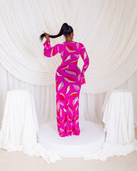 Milan Mesh Dress (Pinkaze)