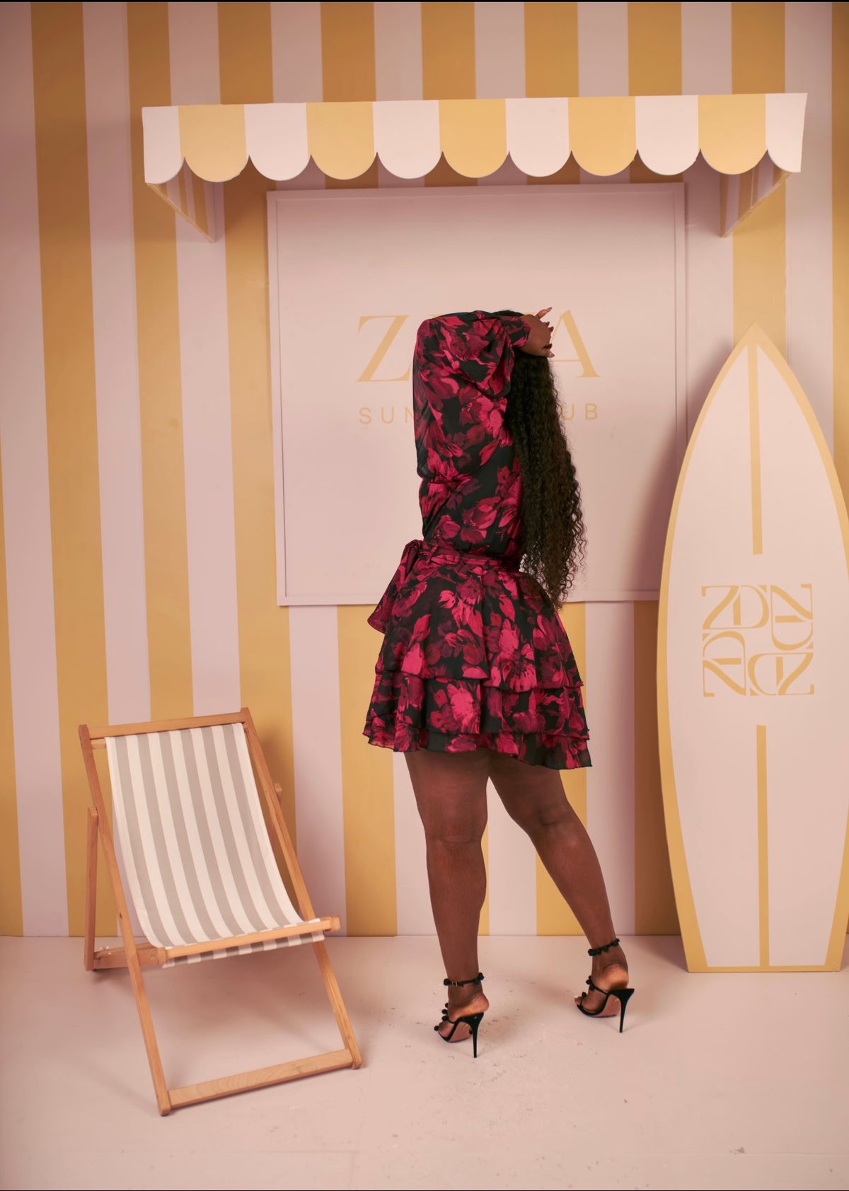 Kiara Ruffle Dress(Petal Haze Print)