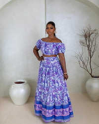 Mirai Skirt Set (Lavender Vine)