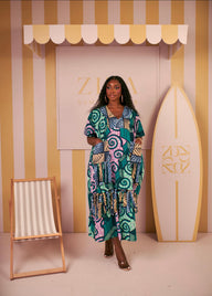 Ife Ankara Bubu (Emerald Spiral Print)