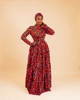Hanan Maxi Dress (Red/Black)
