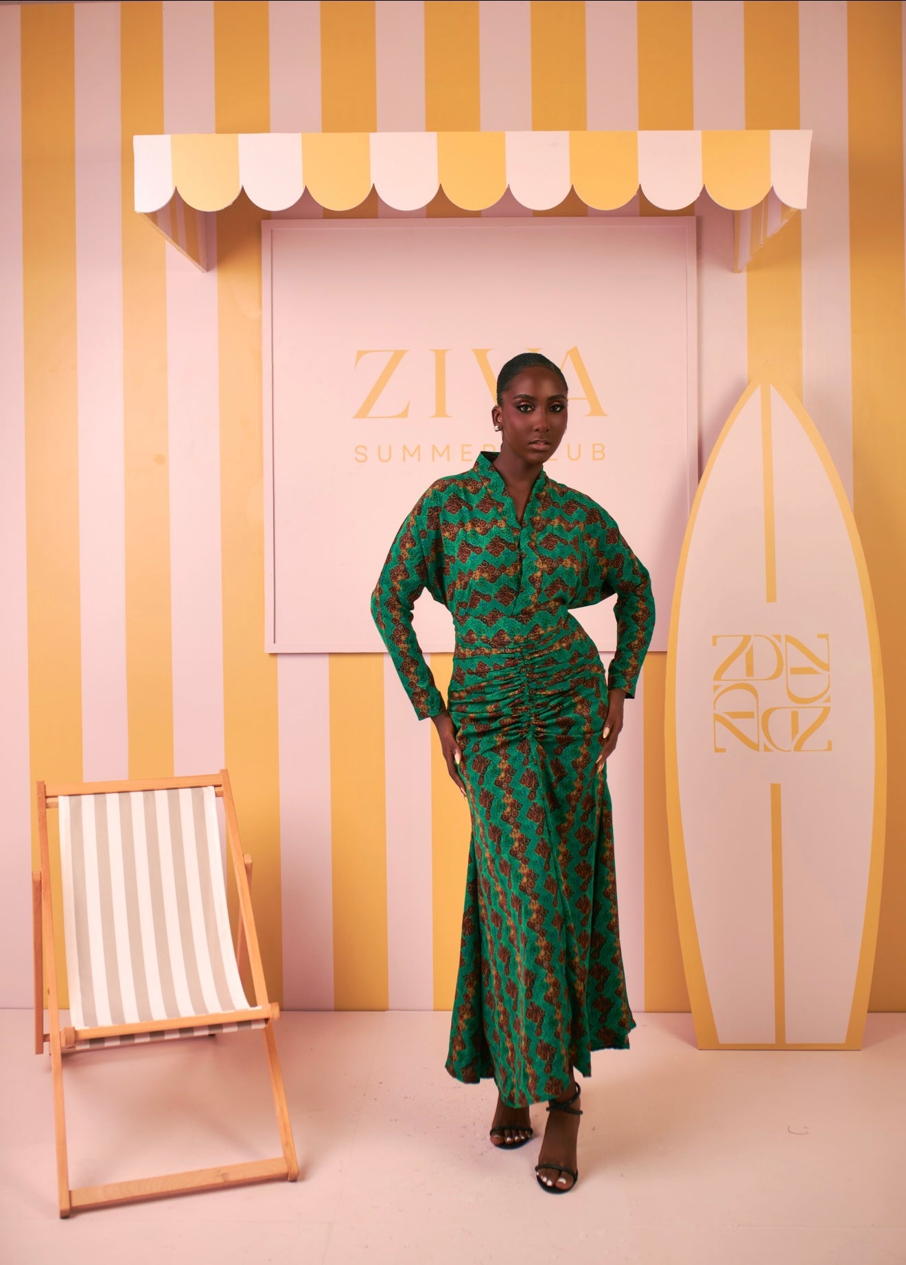 Velar Skirt Set (Emerald Mosaic Print)